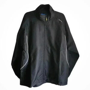 Y2K Reebok Hockey Warm-Up Jacket Men’s XL Rbk Windbreaker Black Unworn